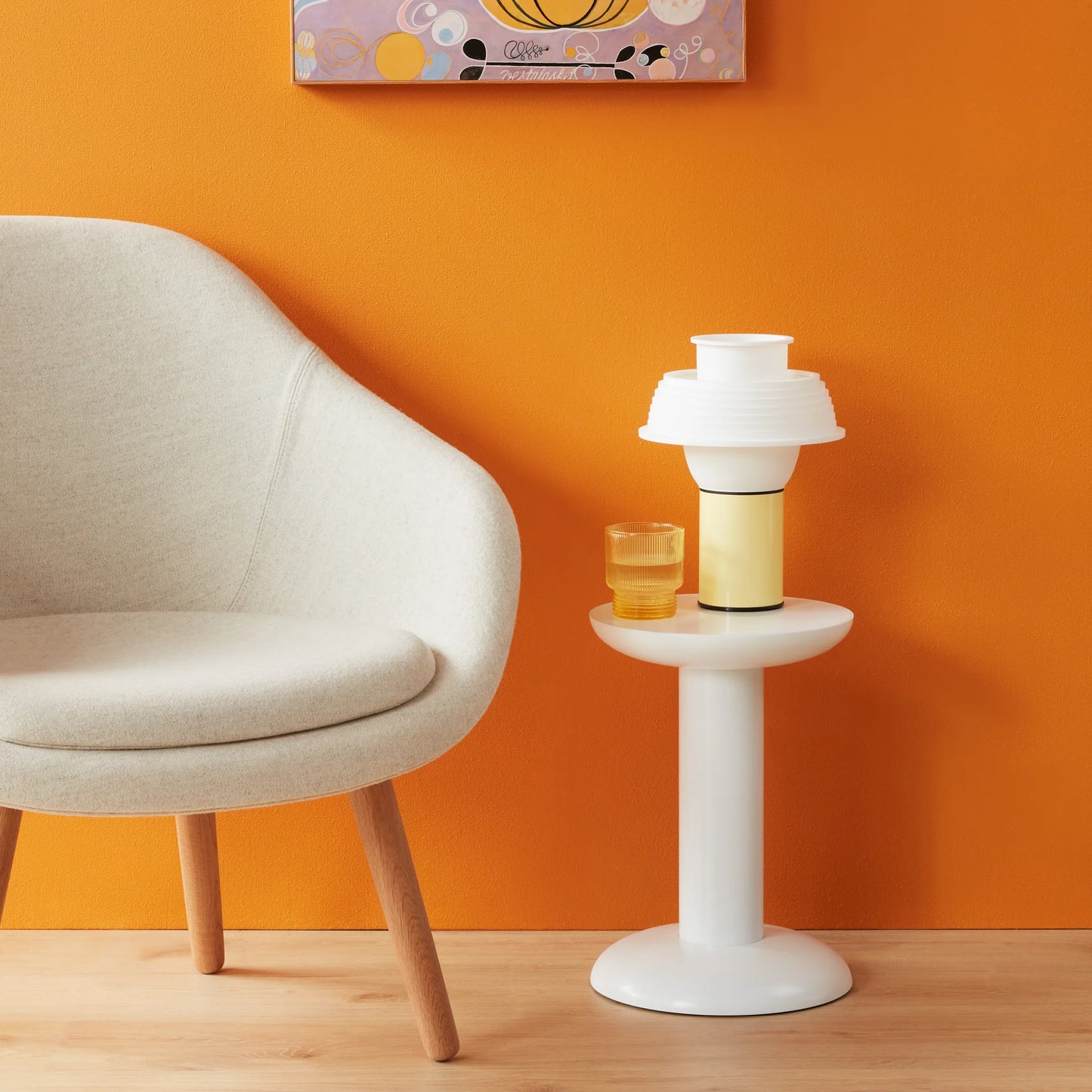 Raawii Recycled Aluminum Thing Stool - Caramine Red