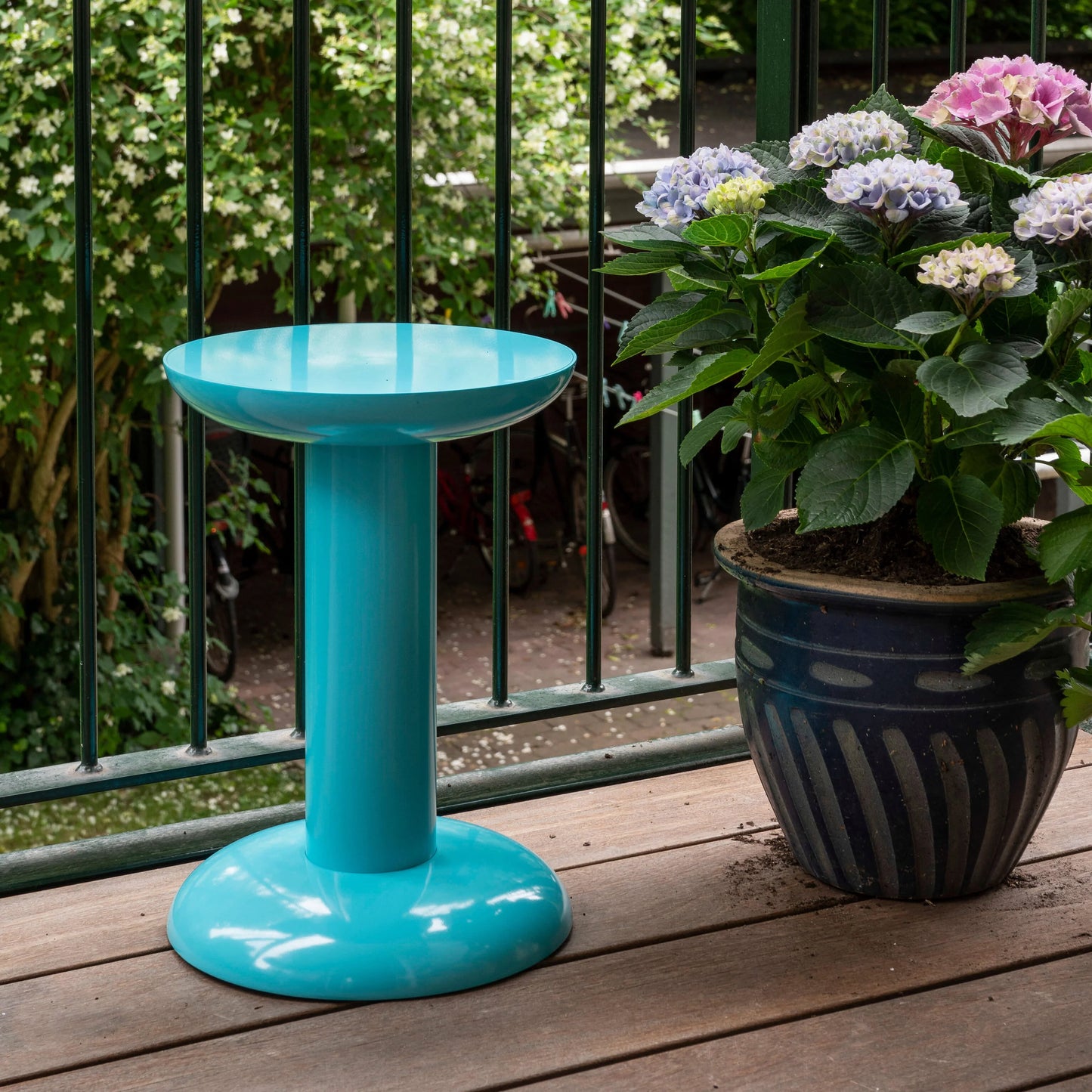 Raawii Recycled Aluminum Thing Stool - Caramine Red