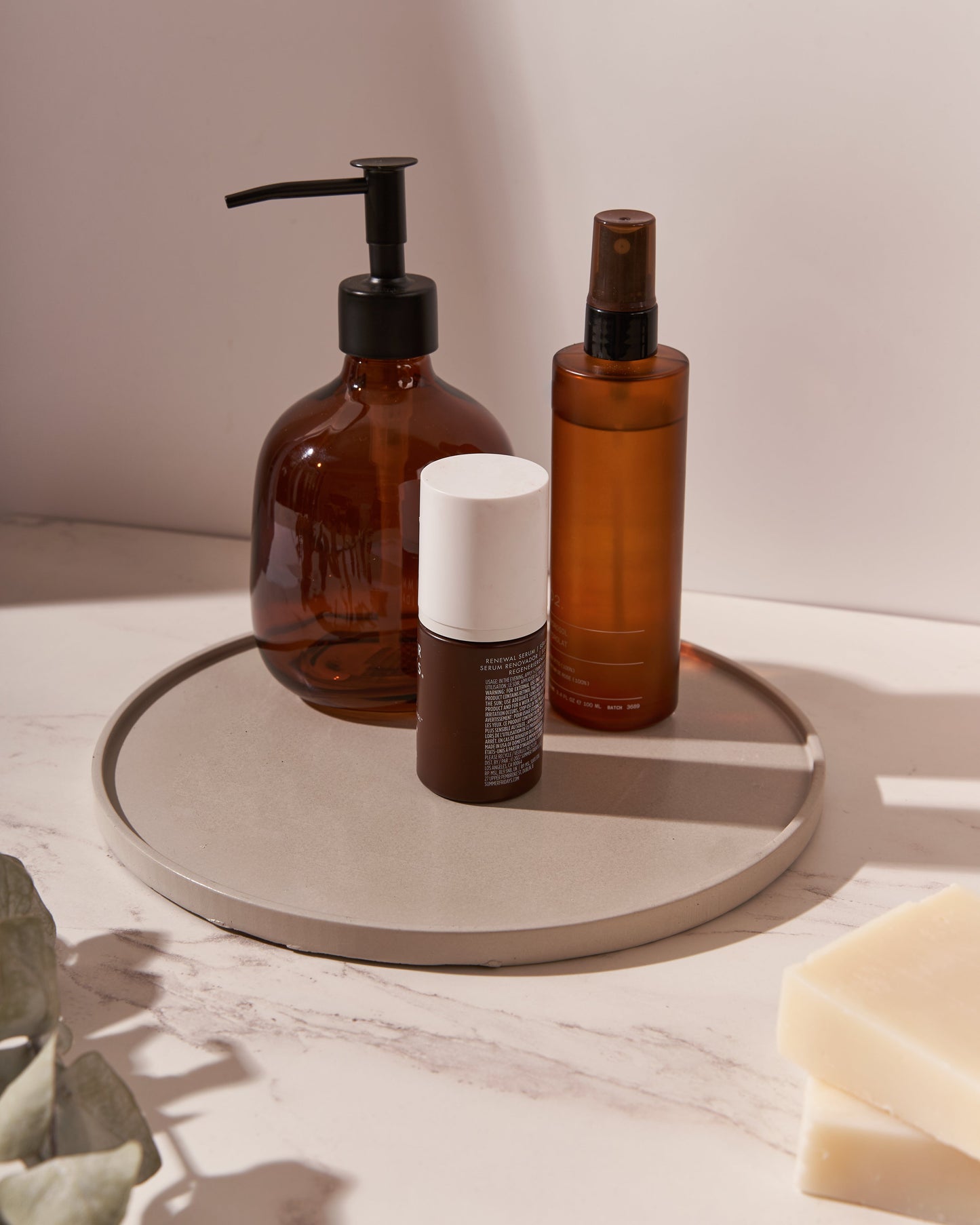 9" Concrete Vanity Tray - Slate Blue