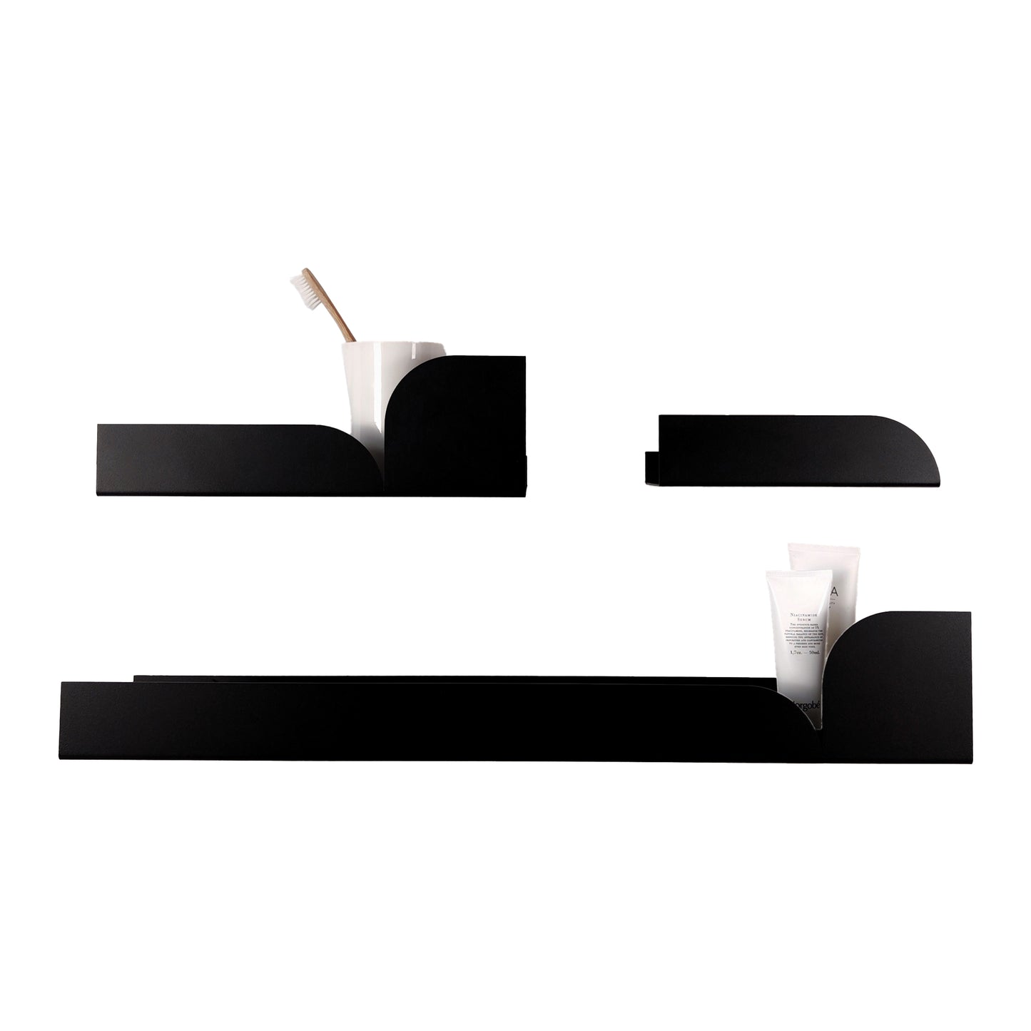 BAUHAUS Black metal wall shelf