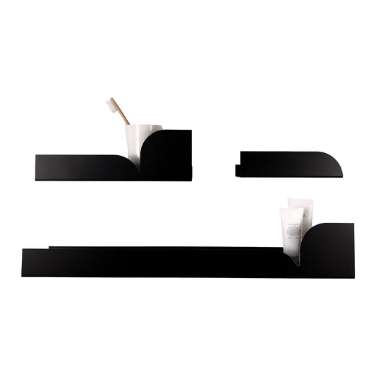 BAUHAUS Black metal wall shelf