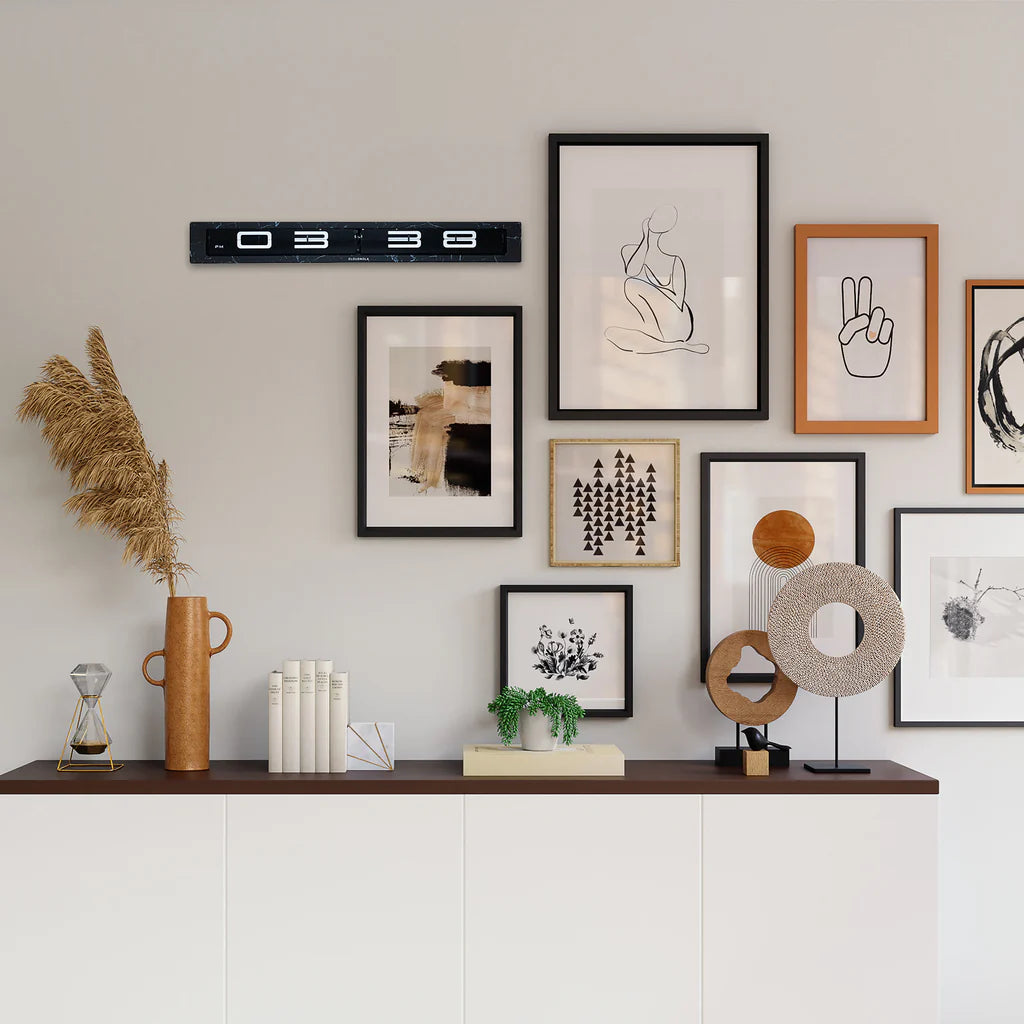 Timeline Marble AM/PM Flip Clock