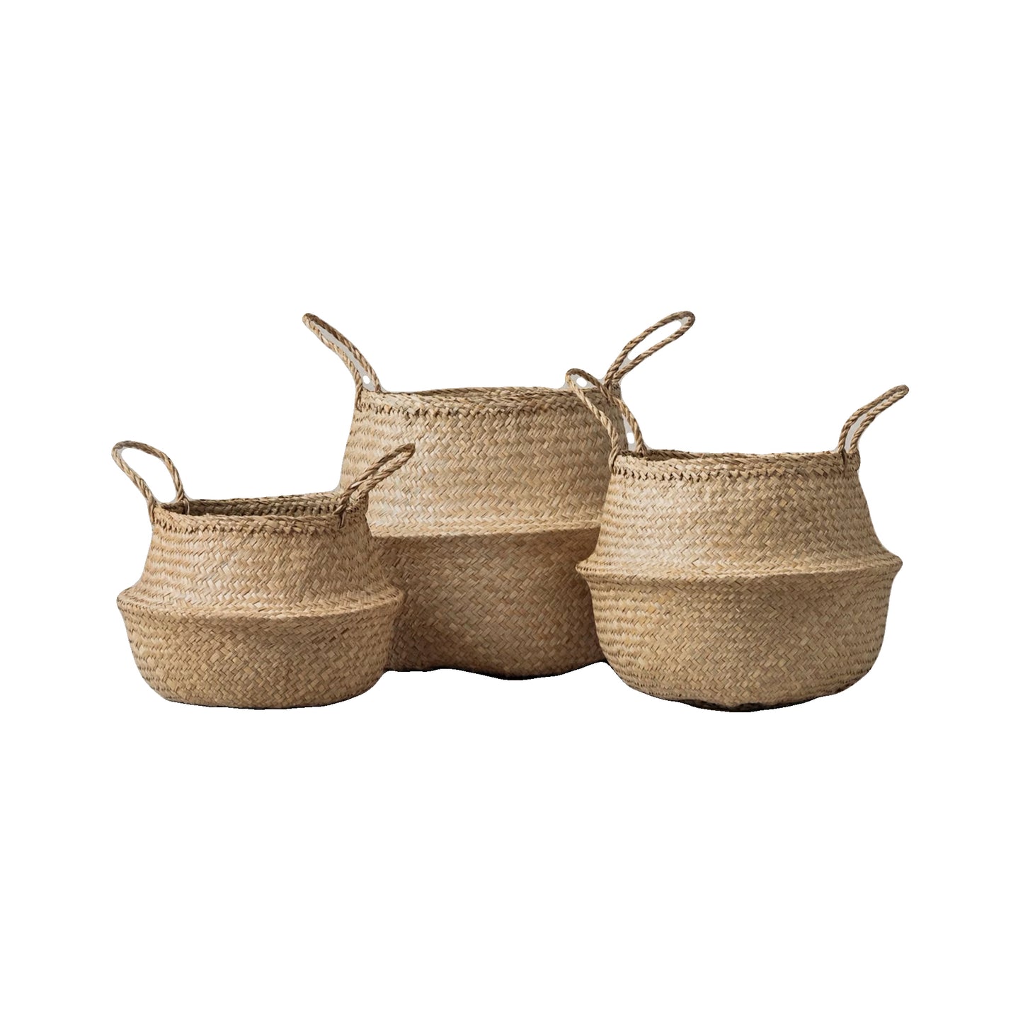 Foldable Seagrass Woven Storage Basket
