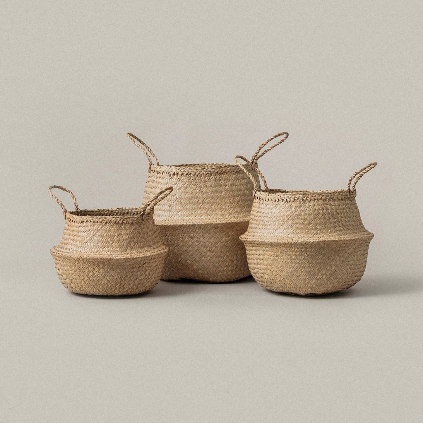 Foldable Seagrass Woven Storage Basket