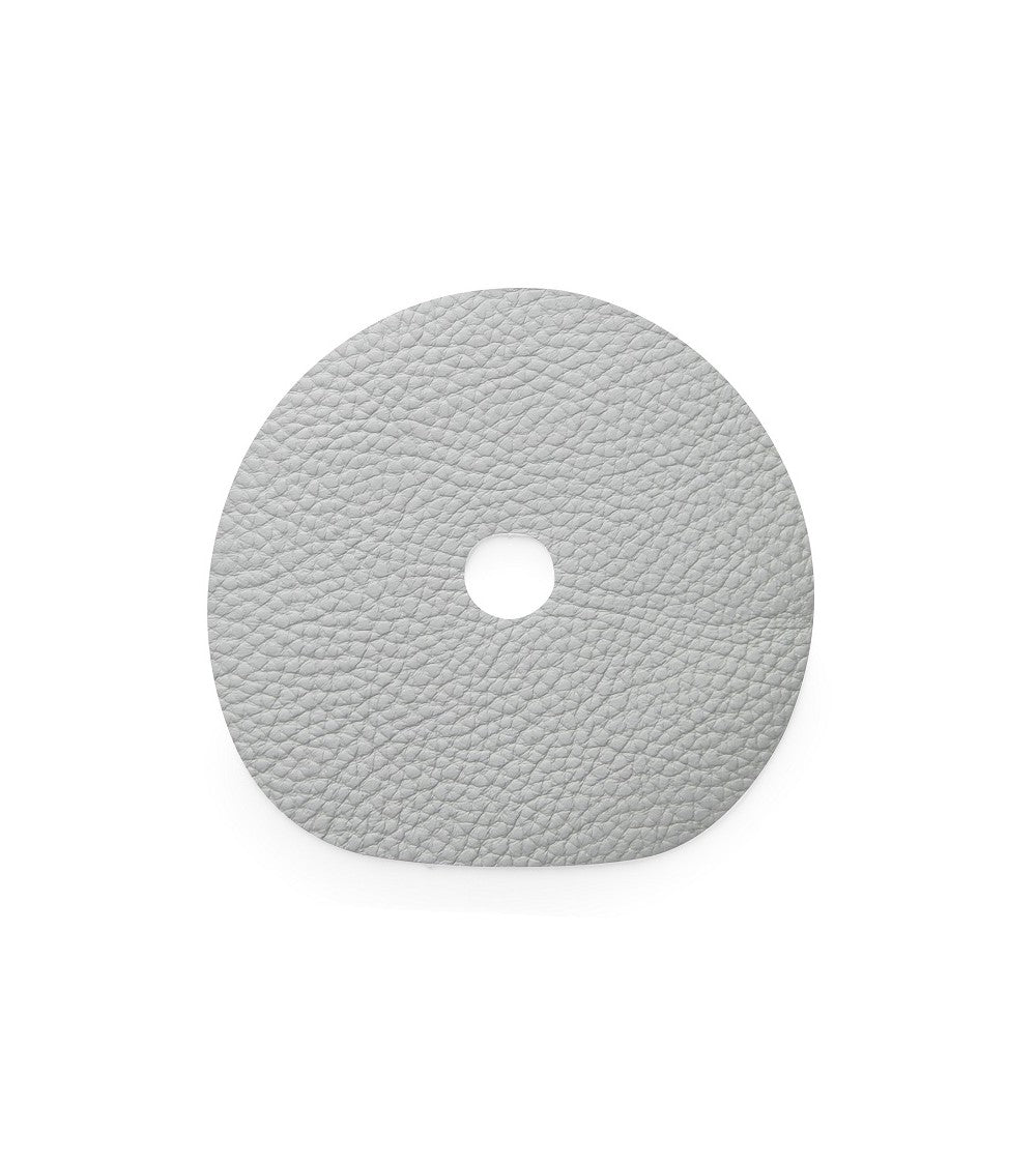 Natural leather placemat and coaster | grey blue