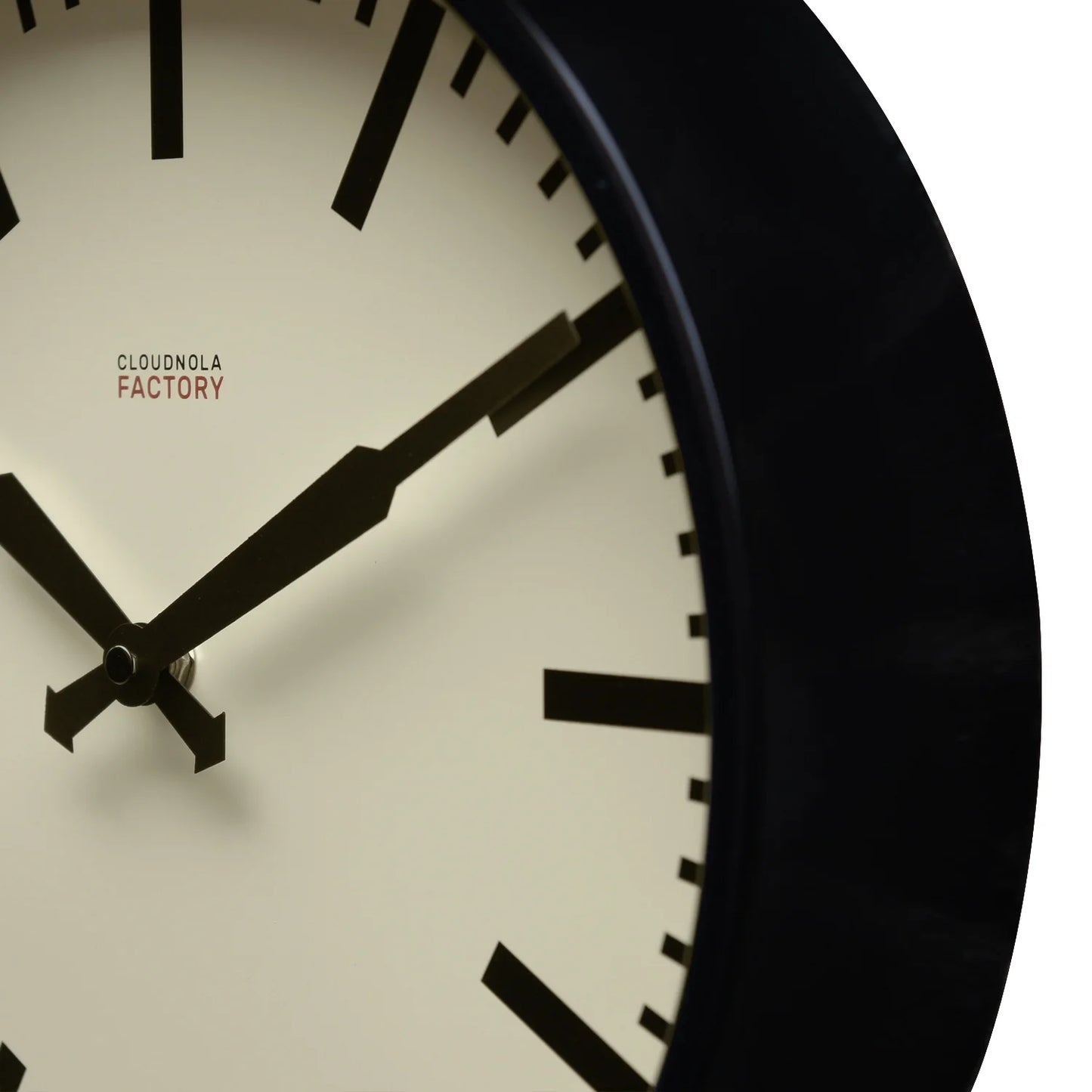 Factory Wall Black - Diameter 17.7 - Wall Clock - Silent - Steel Case