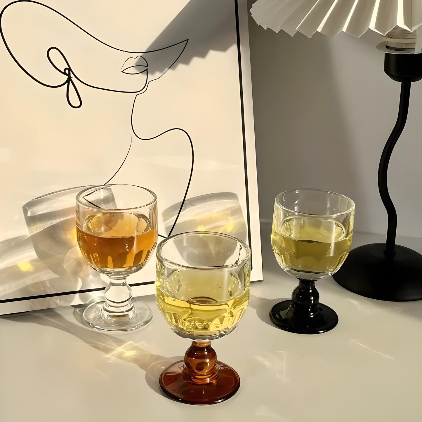 Retro Wine Glasses