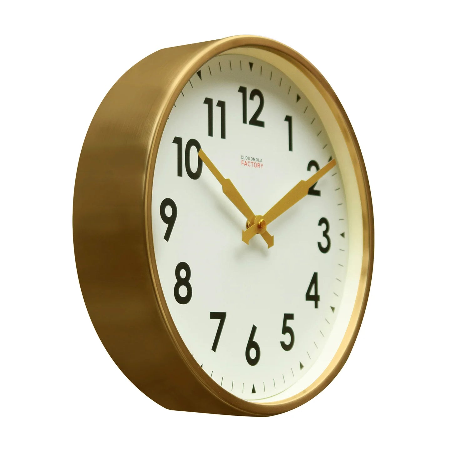 Factory Wall Gold - Diameter 11.81 - Wall Clock - Silent - Steel Case