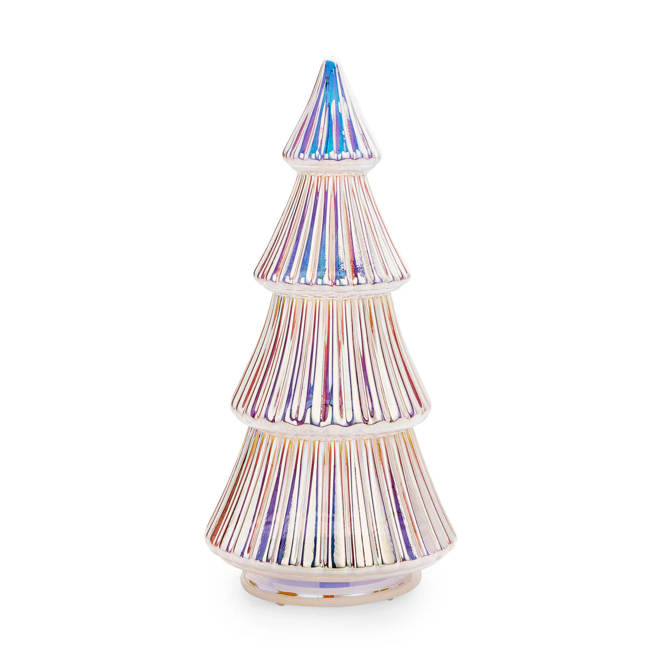 LED Glass Lighted Tree- Teal