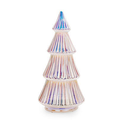 LED Glass Lighted Tree- Teal