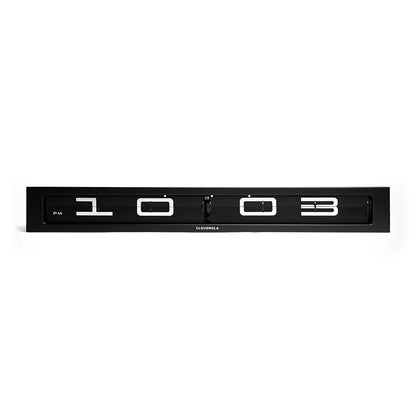 Timeline Black AM/PM - Flip Clock - Flip Clock - Floating Display Shelve -Functional Art