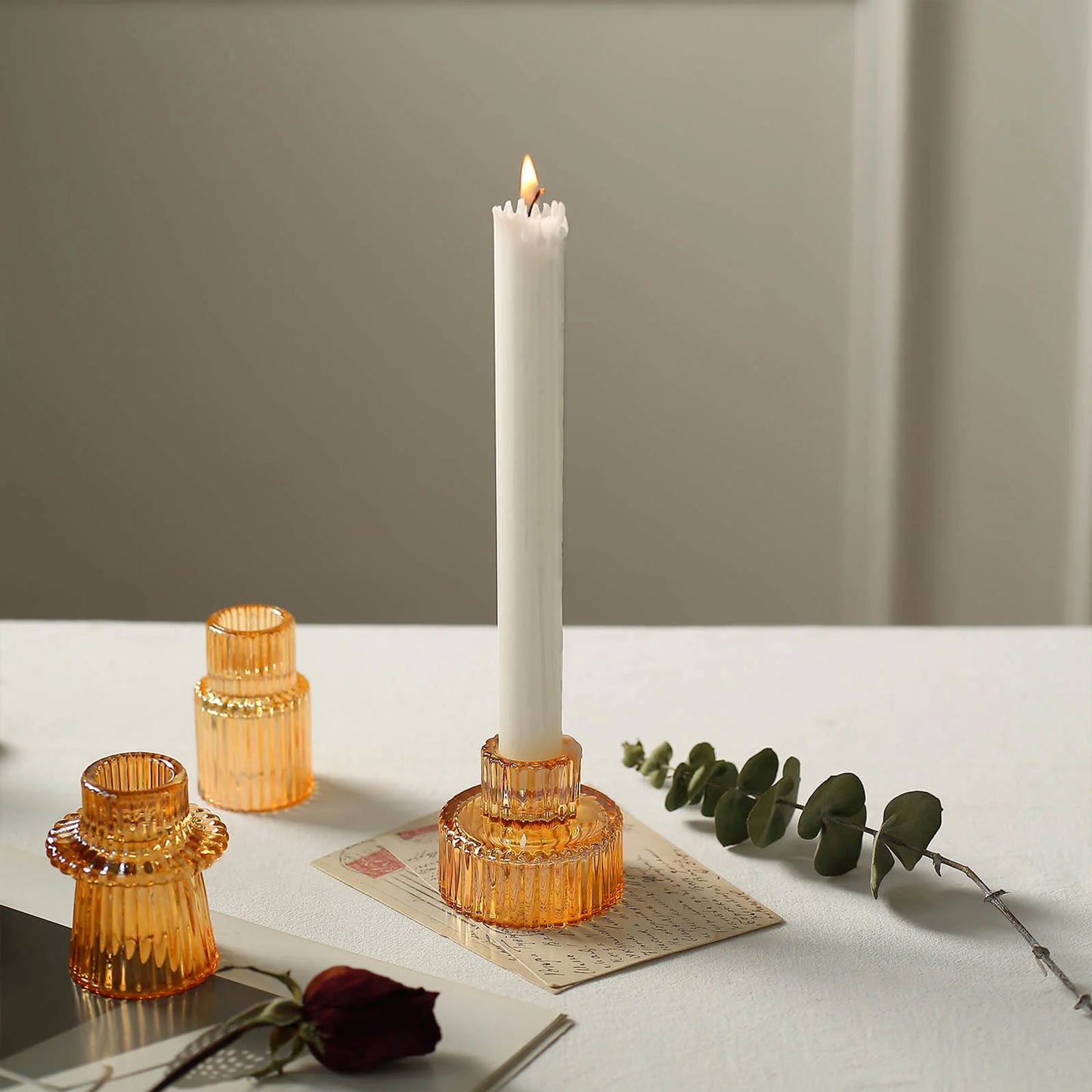 Retro Glass Candle Holder