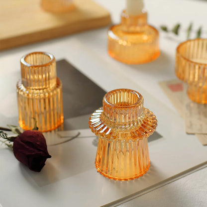 Retro Glass Candle Holder