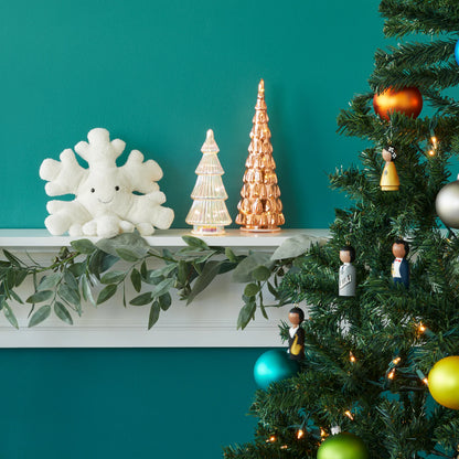 LED Glass Lighted Tree- Teal