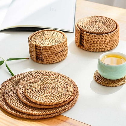 Rattan Coasters Sets