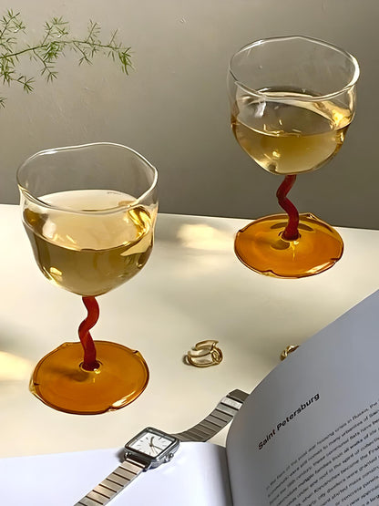 Wiggly Wine Glasses