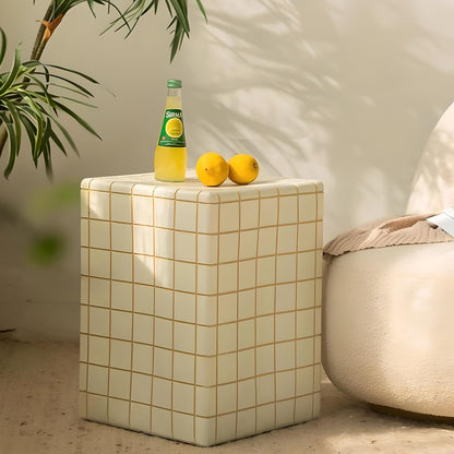 Tiled Cube Side Table