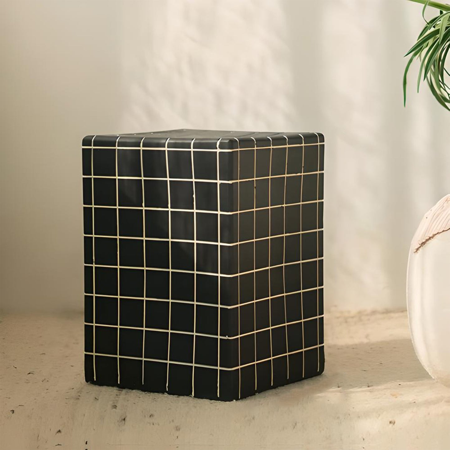 Tiled Cube Side Table