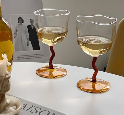 Wiggly Wine Glasses