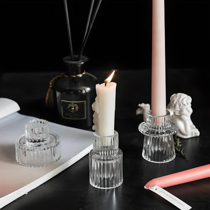 Retro Glass Candle Holder