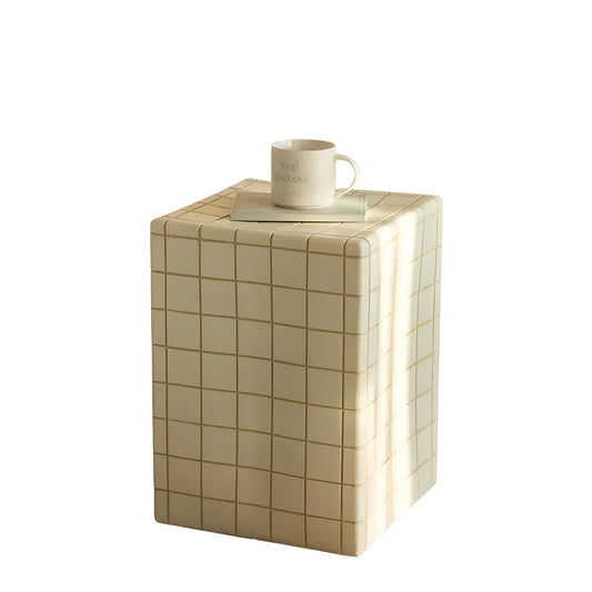 Tiled Cube Side Table