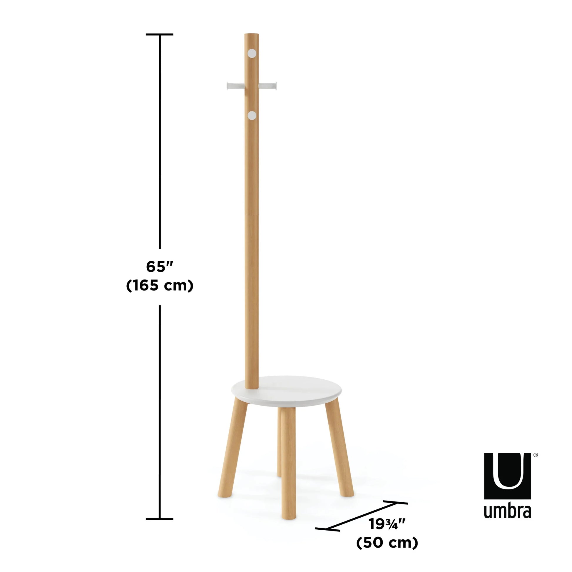 Pillar Stool and Coat Rack