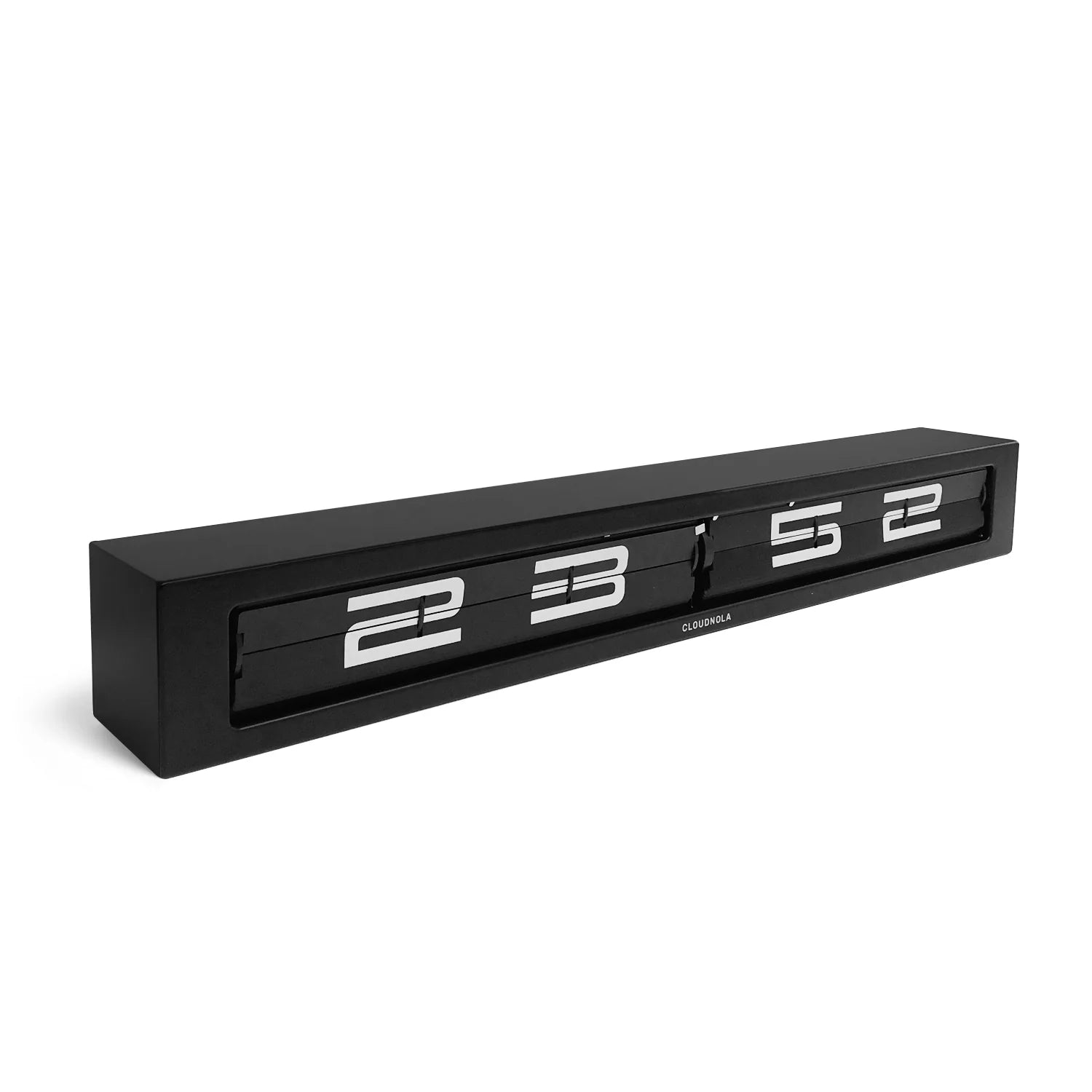 Timeline Black 24 Hours - Flip Clock - Military Time - Floating Display Shelve -Functional Art