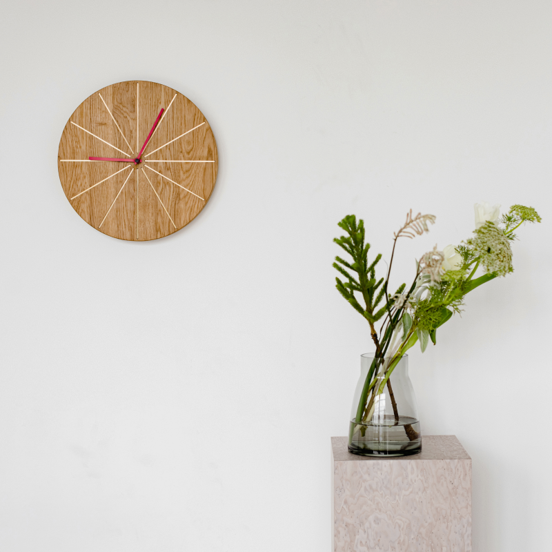 SUNNY Wall Clock Red