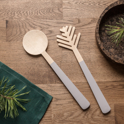 PINE NEEDLE Wooden salad servers