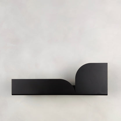 BAUHAUS Black metal wall shelf