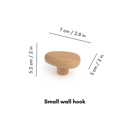 DROP Wooden wall hook, Natural Wood