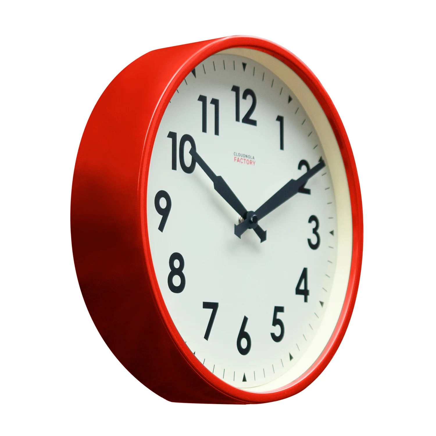 Factory Wall Red - Diameter 11.81 - Wall Clock - Silent - Steel Case