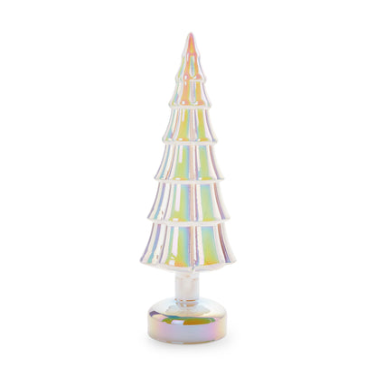 LED Glass Lighted Tree- Teal