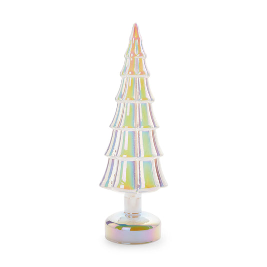 LED Glass Lighted Tree- Pearl