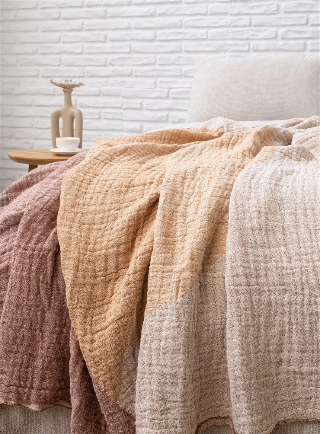 Boho Throw Blanket l Salmon