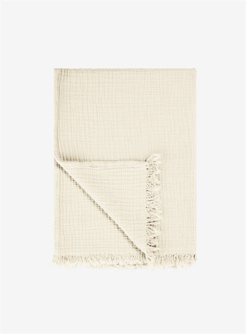 Boho Throw Blanket l Off white