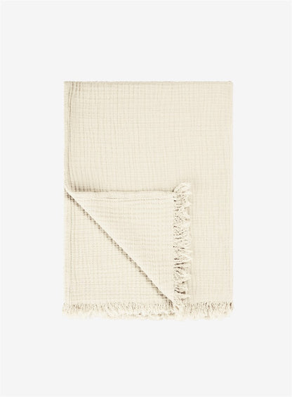 Boho Throw Blanket l Off white