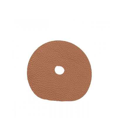 Natural leather placemat and coaster | rust brown